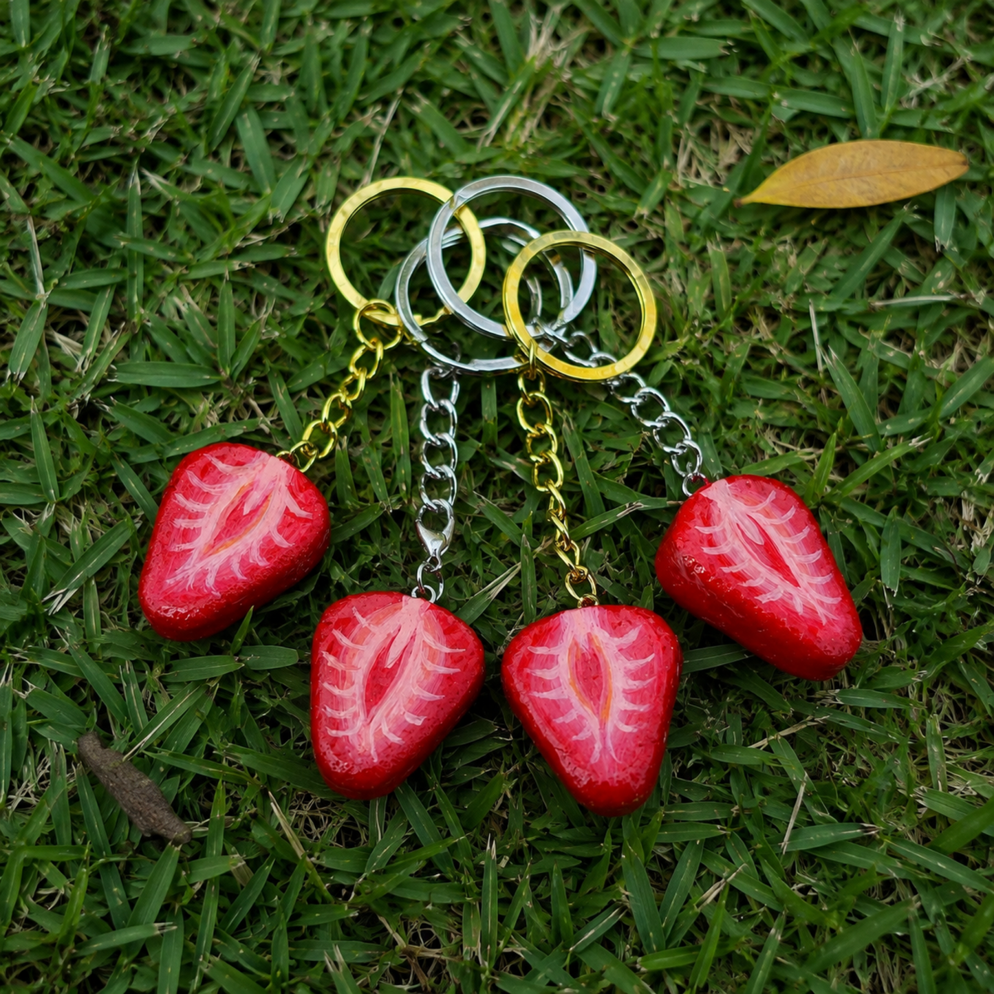 Strawberry Slice Charm