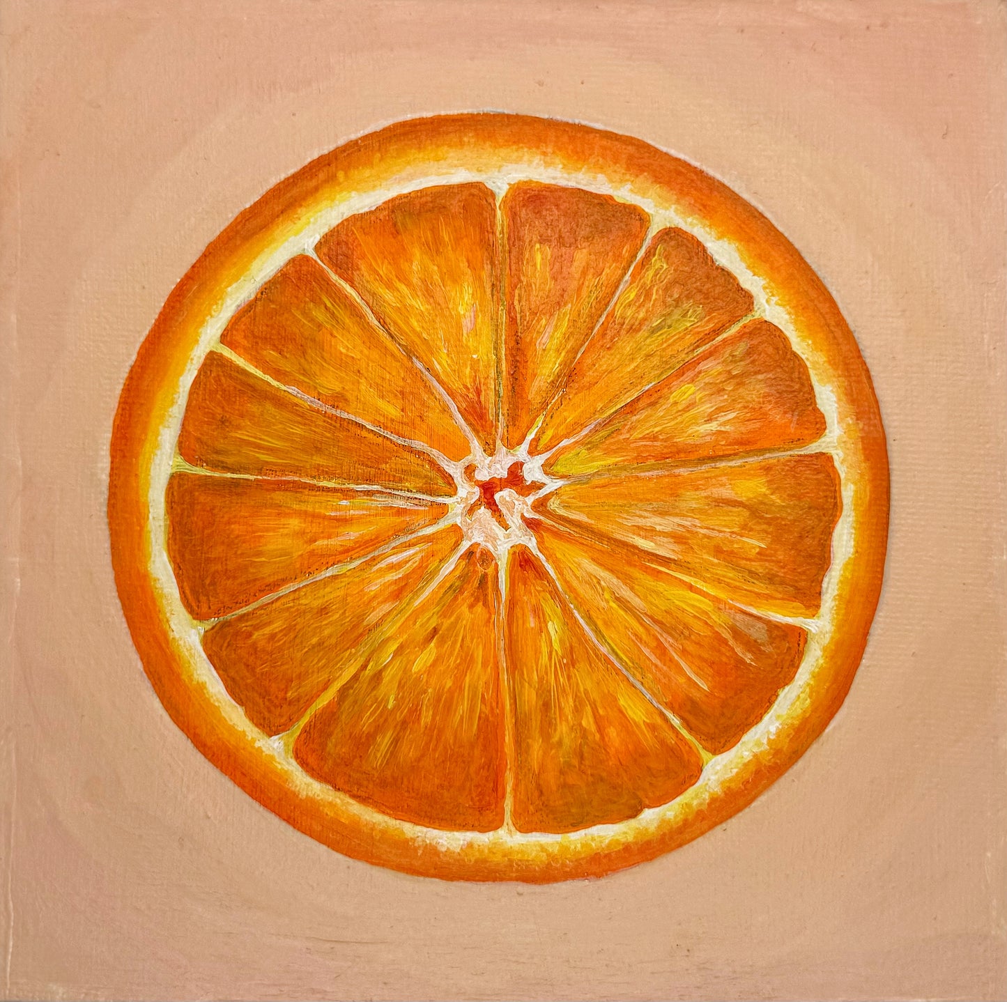 Slice of Sun — Orange Canvas Print (6×6", Open Edition)